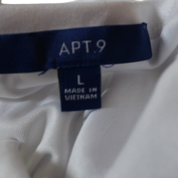 SALE Apt 9 Women’s White Lace Crochet Sleeveless Fit & Flare Midi Dress L EUC - Picture 8 of 10